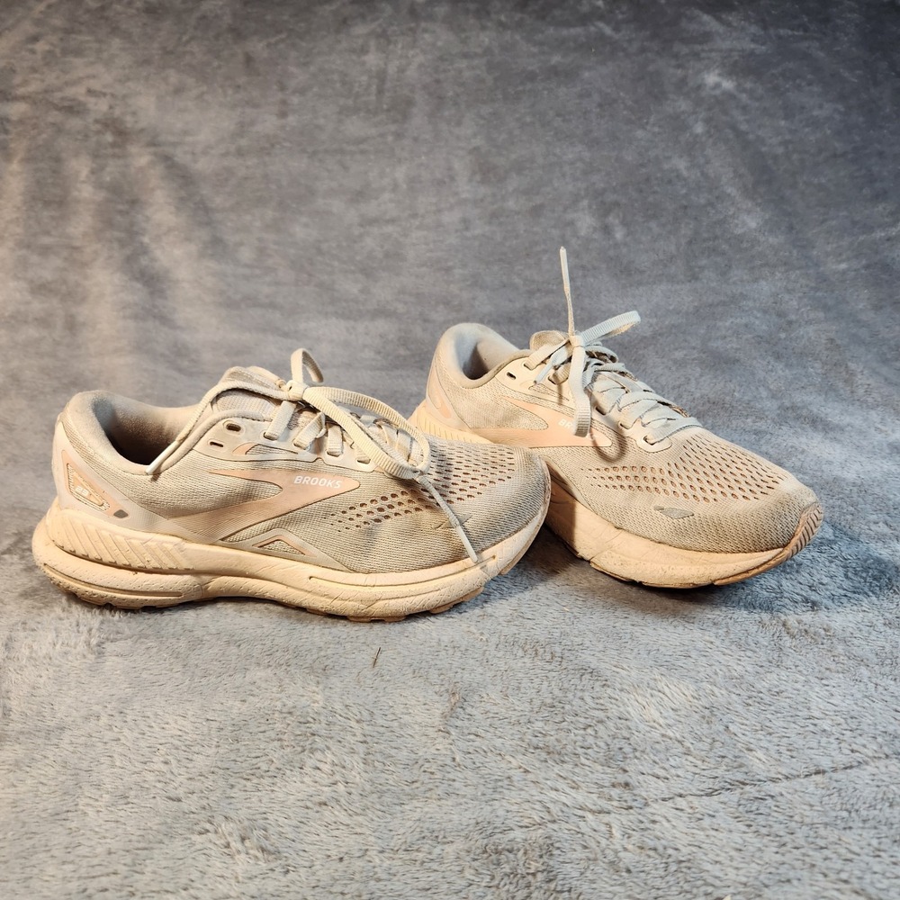 Brooks Shoes Womens 6.5 Gray Pink Adrenaline GTS 23 Running Sneaker Athleisure - Picture 3 of 12